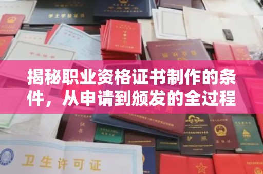 乐平揭秘职业资格证书制作的条件，从申请到颁发的全过程